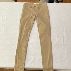 Tan jeggings in good condition size 3